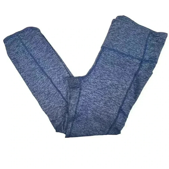 Athleta Women's Blue Heathered Leggings w/ Pockets Size M (tall) Activewear - Picture 1 of 10